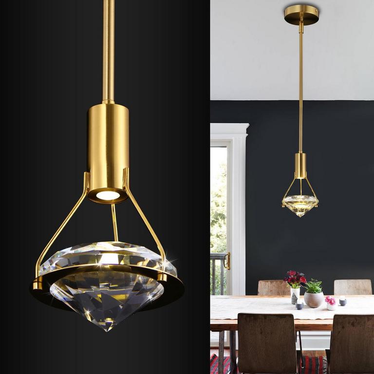 OVYIECH GOLD PENDANT LIGHT 5.5"D