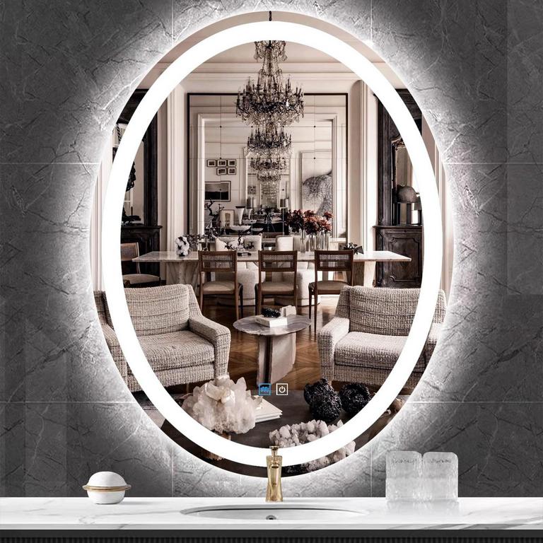 MEIOUKA 32IN OVAL MIRROR