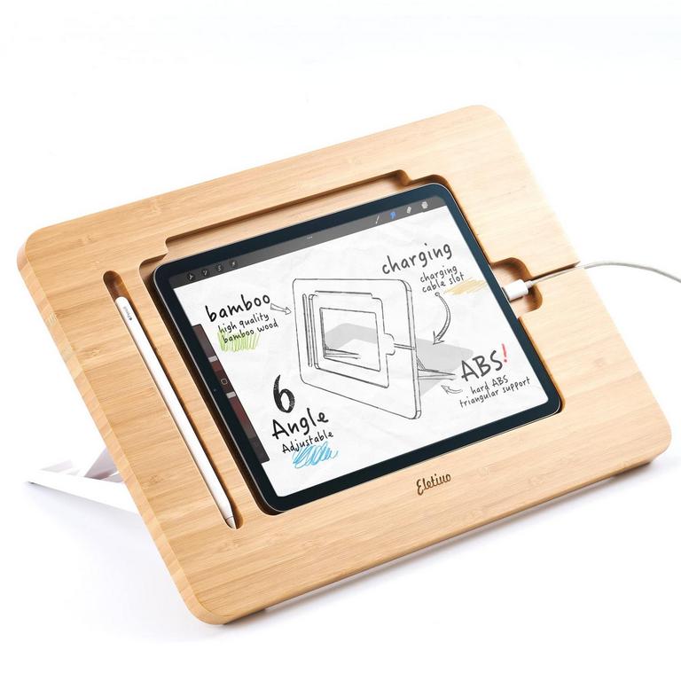 ELETIUO BAMBOO IPAD STAND