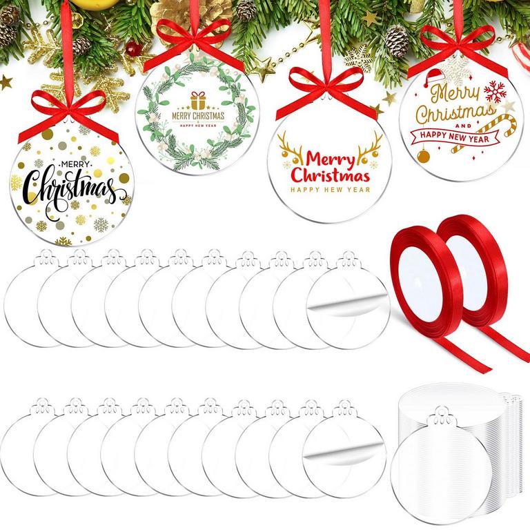 100PK ACRYLIC ORNAMENT BLANKS