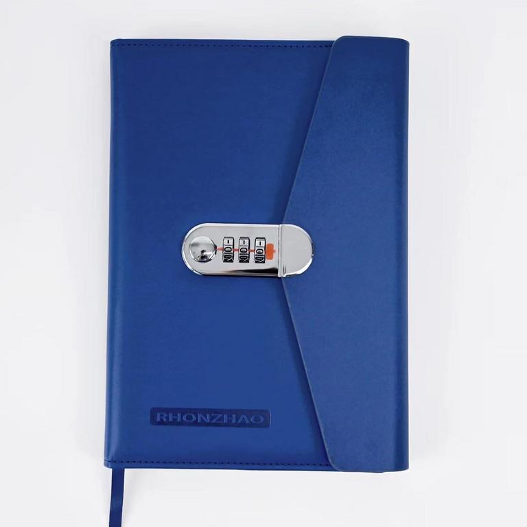 BUDGET PLANNER WITH/LOCK NAVY
