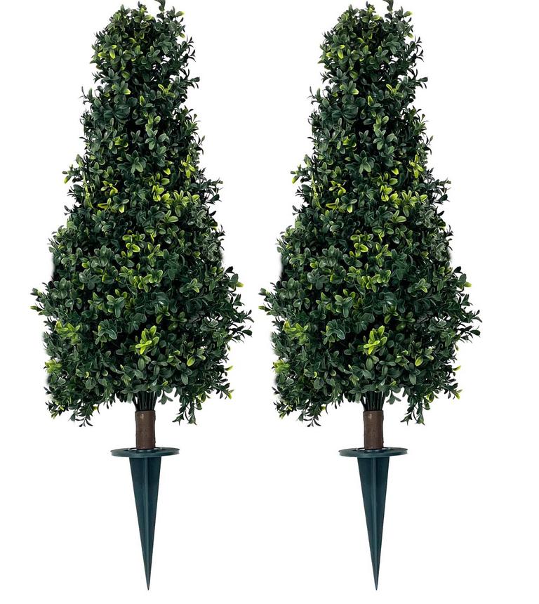 BLONYUVC ARTIFICIAL BOXWOOD BUSH 35IN 2PK