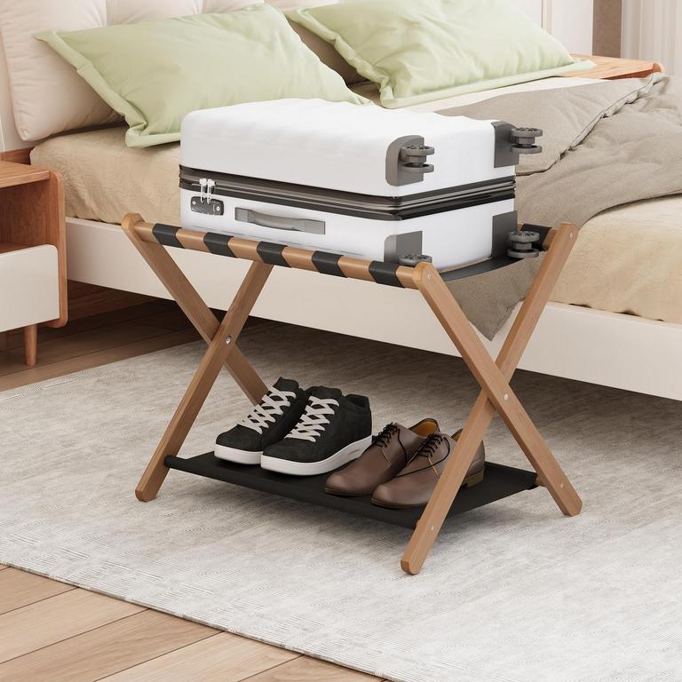 SMUXEE WALNUT LUGGAGE RACK