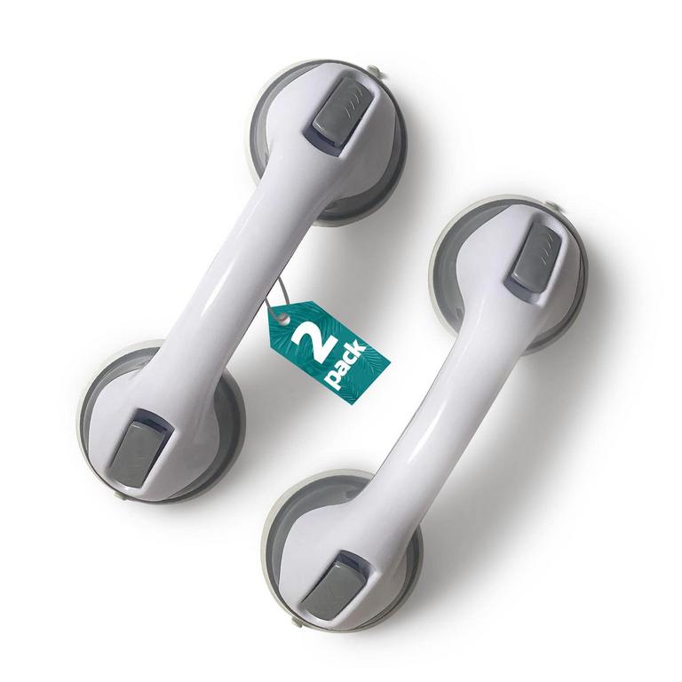 GEMROOM 12IN SHOWER GRAB BARS 2PK