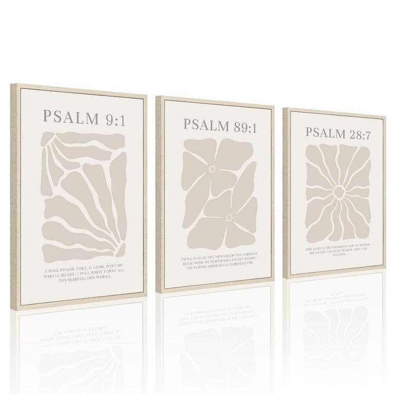 JOOCRISE FRAMED WALL ART 16INX24IN 3PCS