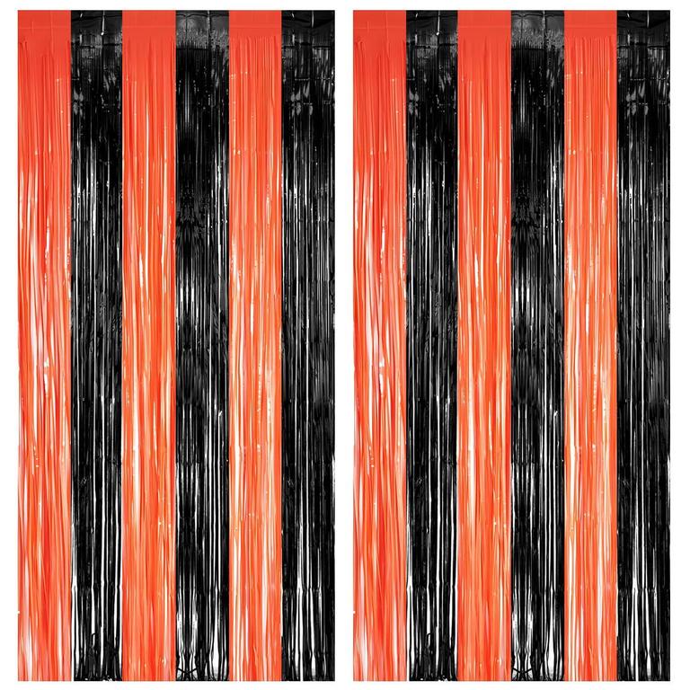GREATRIL BLACK ORANGE STREAMER BACKDROP 2PK