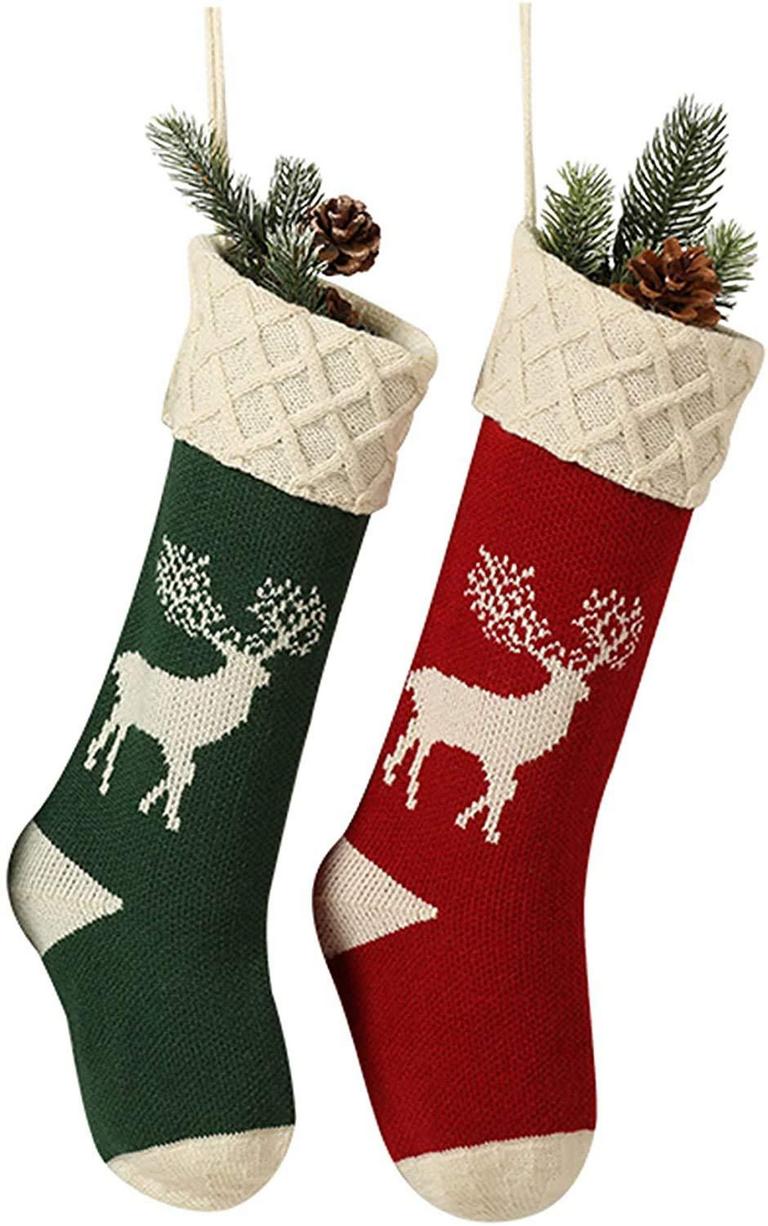 2PK 18IN CHRISTMAS STOCKINGS