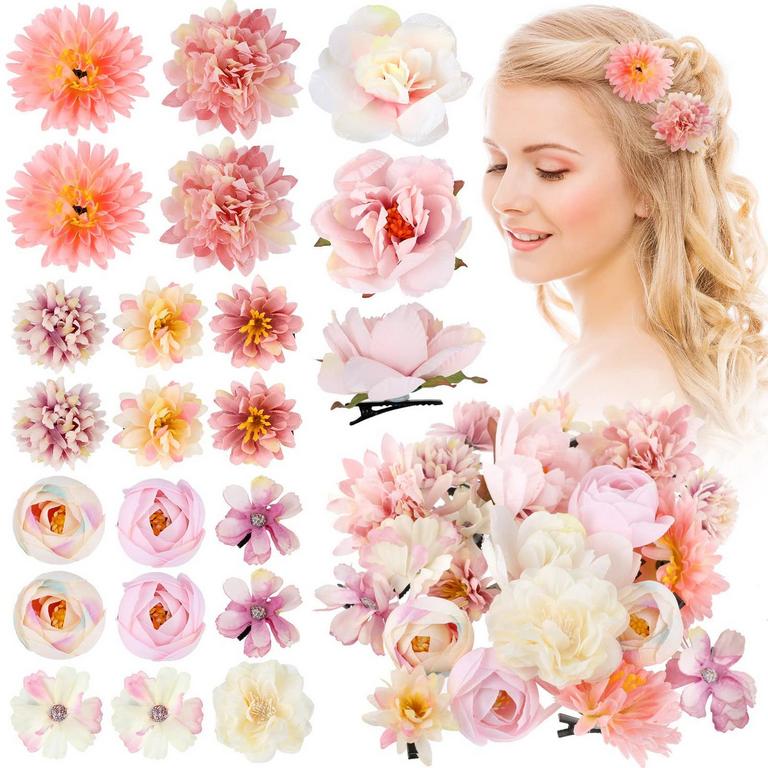 BBTO FLOWER HAIR CLIPS 21PK