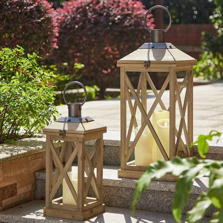 GLITZHOME 2PK LANTERNS