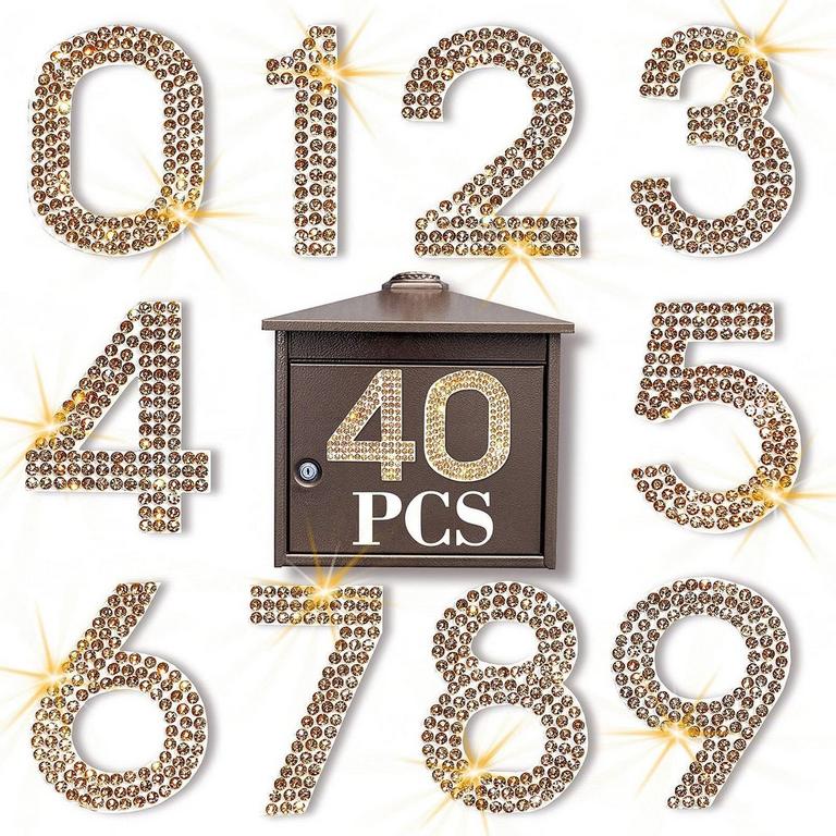 40PK GLITTER NUMBERS