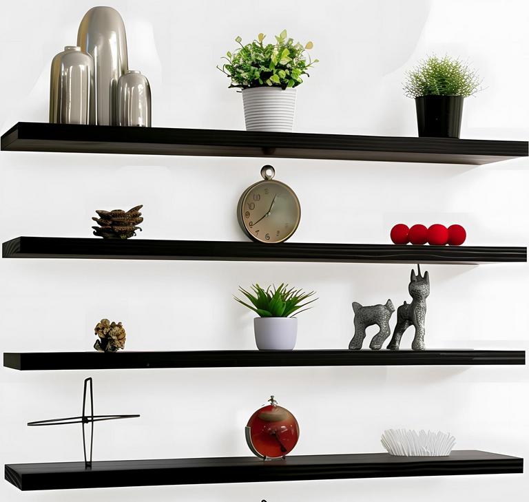 YYWUOJJ SET OF 4 FLOATING SHELVES 48IN