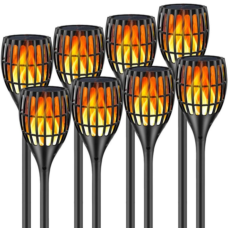 OLLIVAGE SOLAR TORCH LIGHTS 8PK