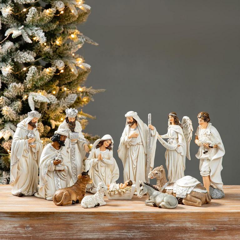 GLITZHOM 12PC NATIVITY SET