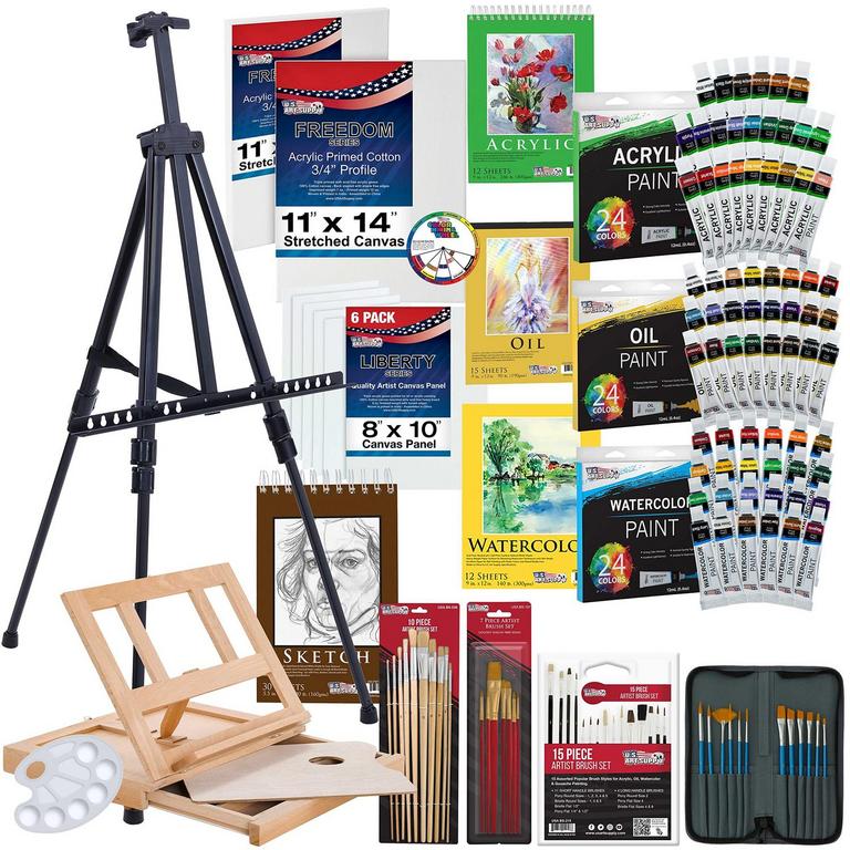 U.S. ART SUPPLY 133 PC PAINTING SET