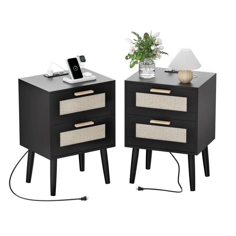 LTYSH NIGHTSTAND W/ CHARGING STATION