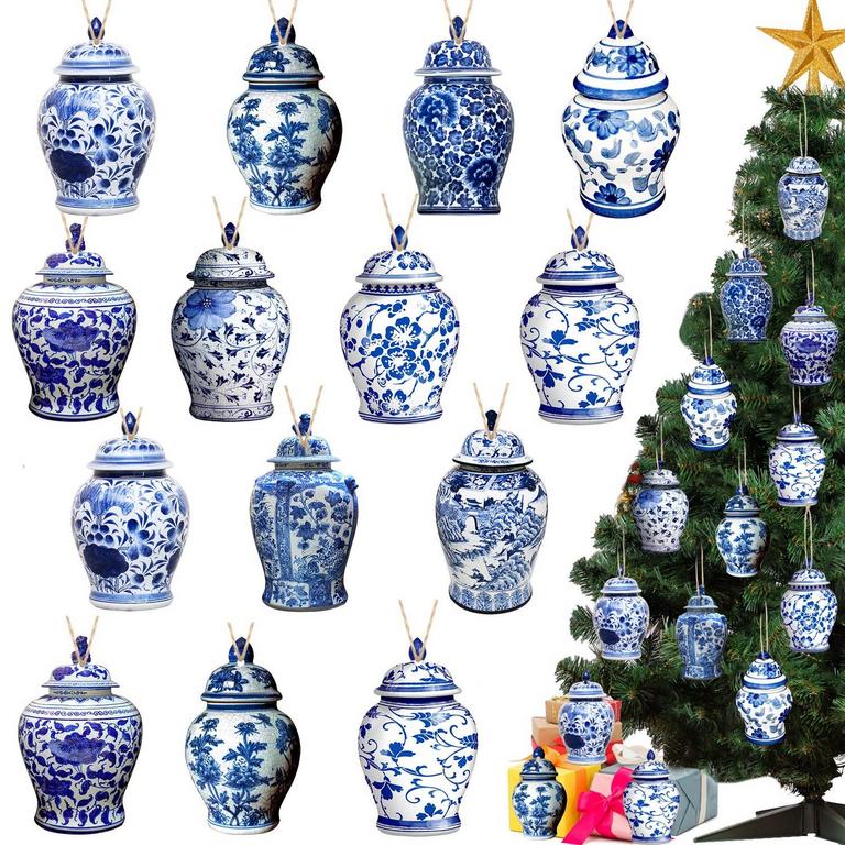 40PK GINGER JAR ORNAMENTS