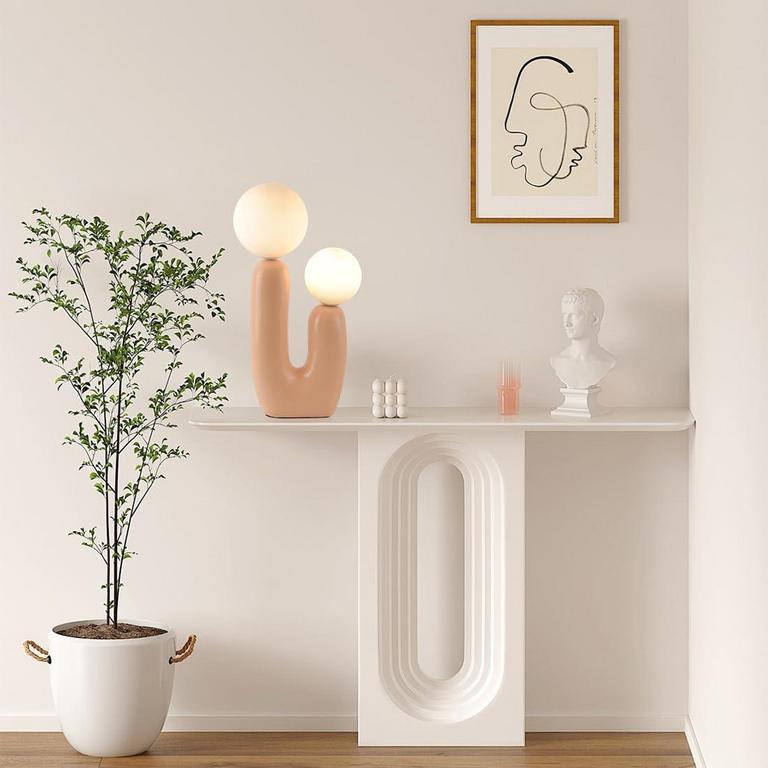 SIMEESO PINK CACTUS LAMP 19IN
