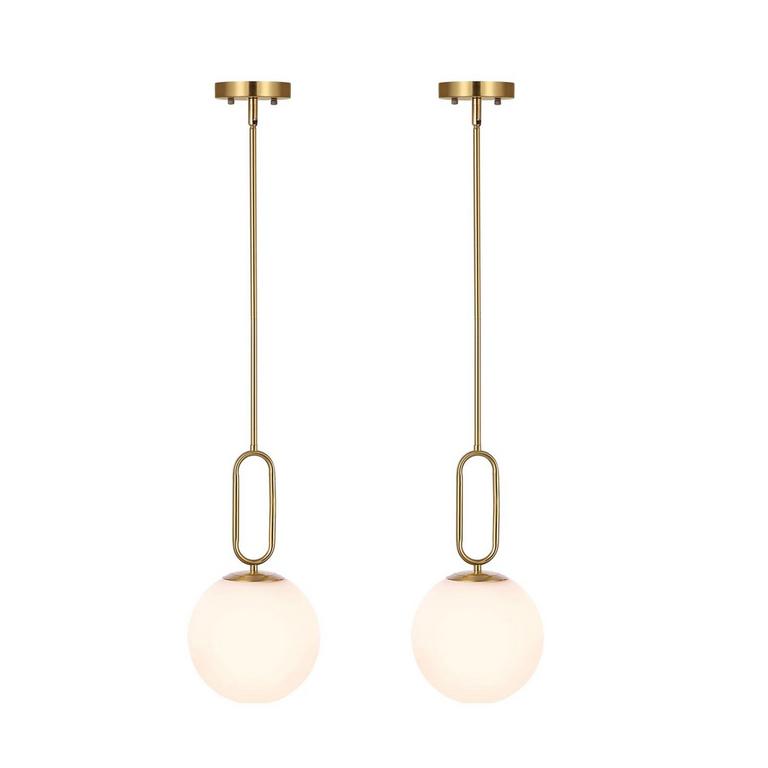 BAODEN 7IN GOLD PENDANT LIGHTS 2PK