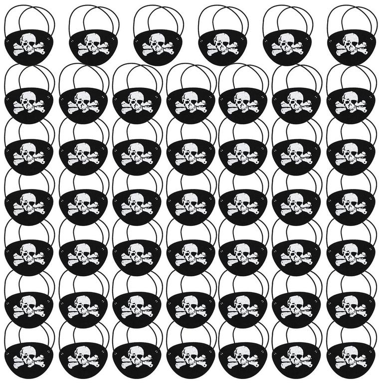 48PK PIRATE EYE PATCHES