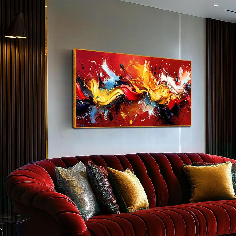 OUZZLIE ABSTRACT WALL ART 24IN X 48IN