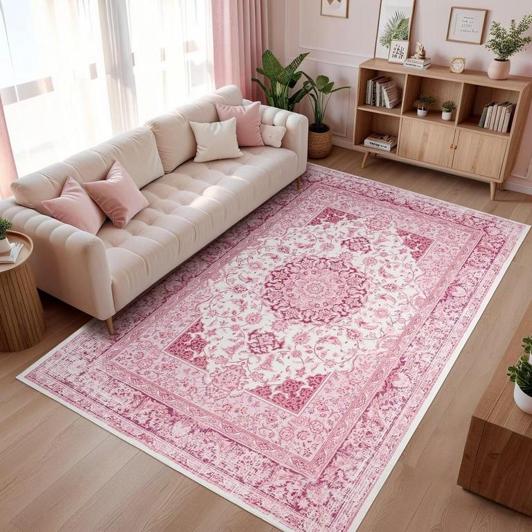 MACGACE 8FT X 10FT RUG PINK