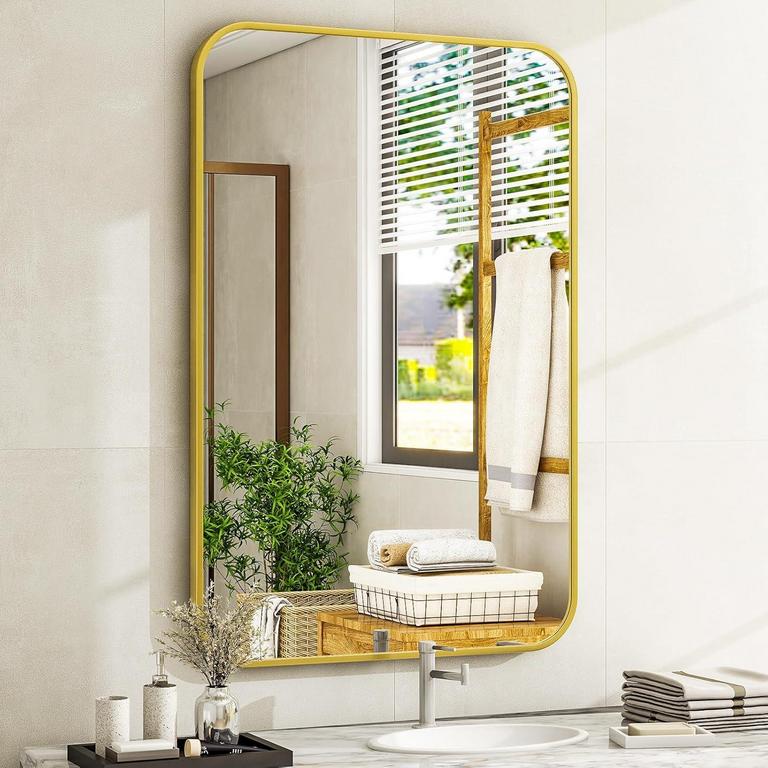 GOLD WALL MIRROR 20IN X 28IN