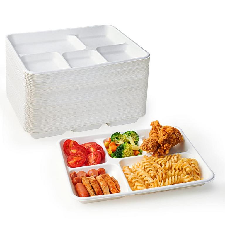 ECOLIPAK 5-COMPARTMENT PLATES 125PK