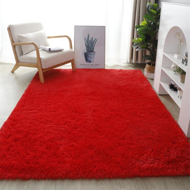 UEAUY AREA RUG RED 6.6FT
