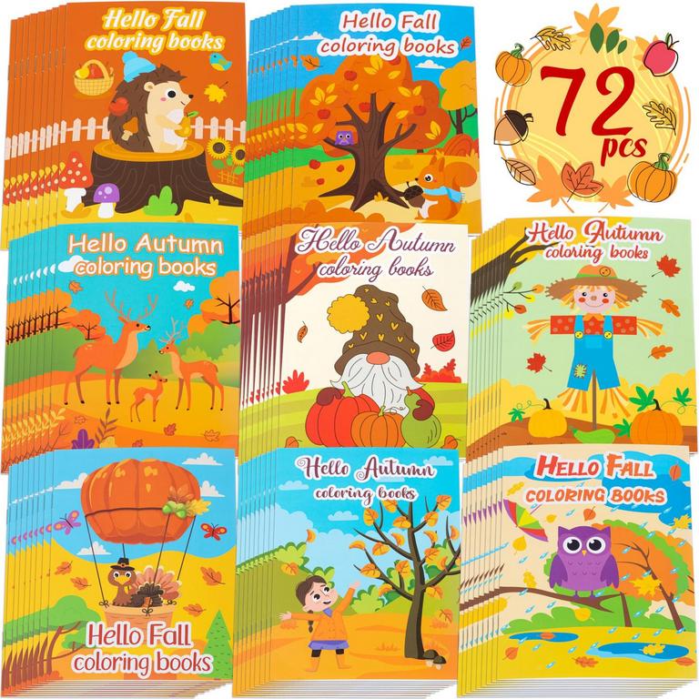 90SHINE 72PCS FALL COLORING BOOKS