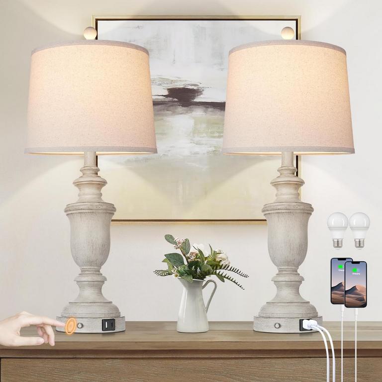 RUZECTT 26IN FARMHOUSE LAMPS 2PK