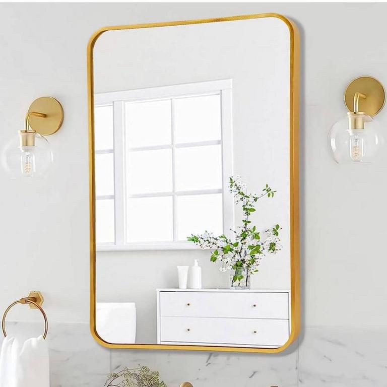 JISOSO 22IN X 30IN GOLD MIRROR