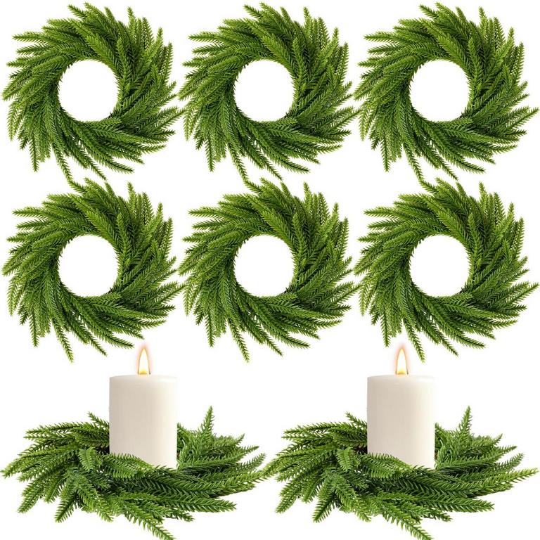 12PK NORFOLK PINE WREATHS