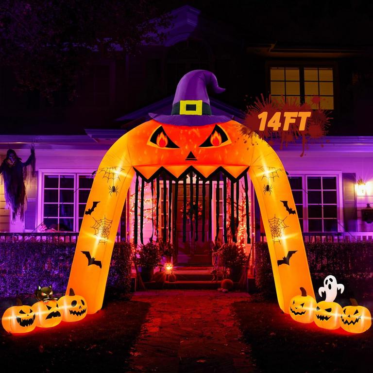 MELISHEER 14FT PUMPKIN ARCHWAY INFLATABLE 