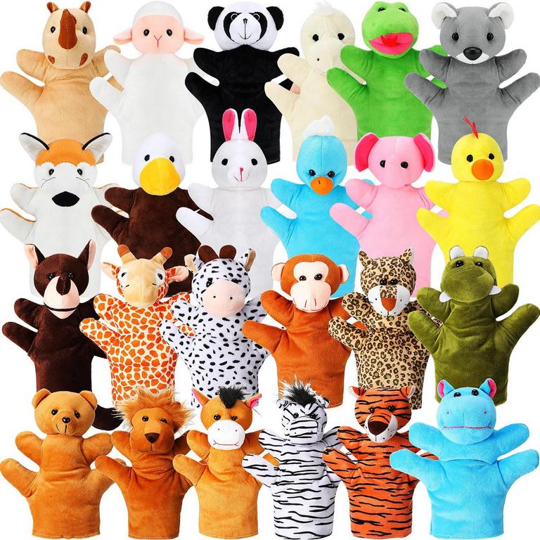 SHAPPY 24PC KIDS HAND PUPPETS