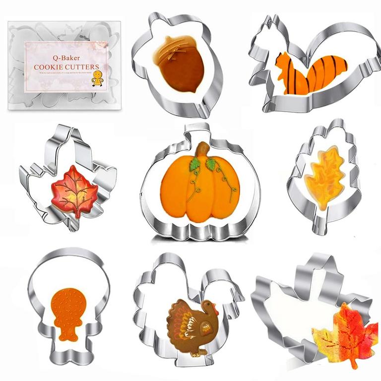 Q-BAKER THANKSGIVING COOKIE CUTTERS 8PCS
