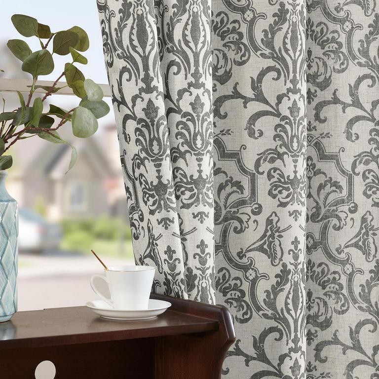 JINCHAN CURTAINS GREY 2PK 52"X90"