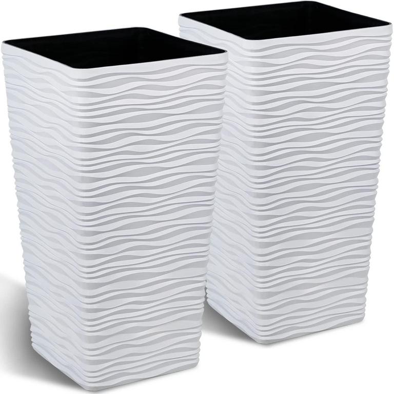 WORTH GARDEN 22IN TALL PLANTERS 2PK