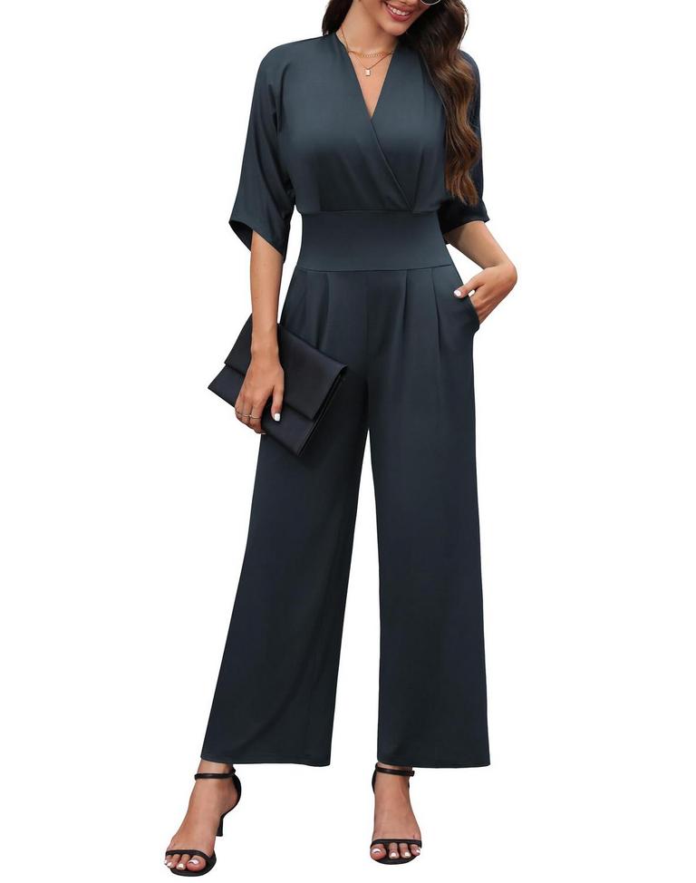 THANTH V NECK JUMPSUIT M