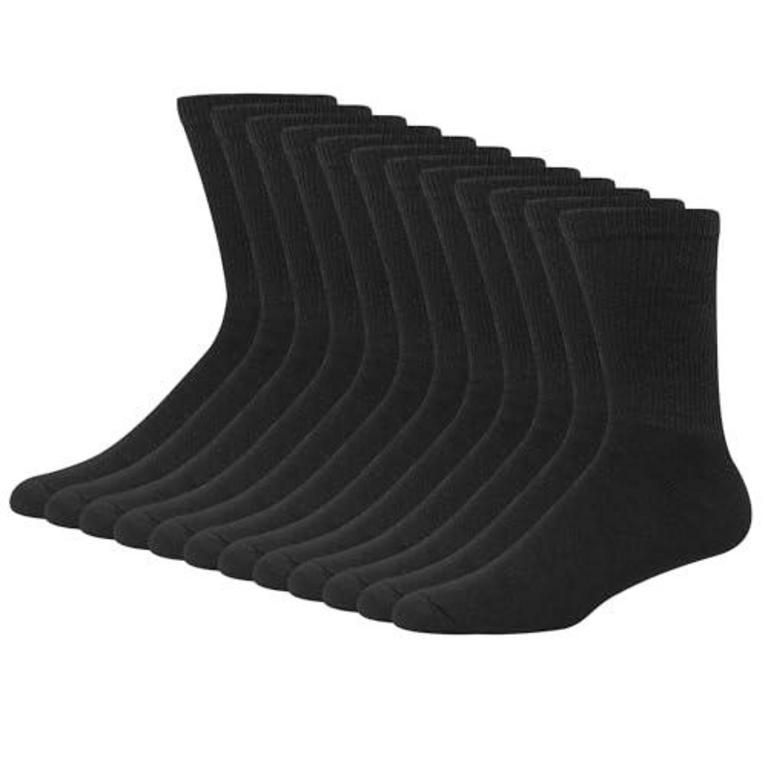 HANES CREW SOCKS 12-PACK
