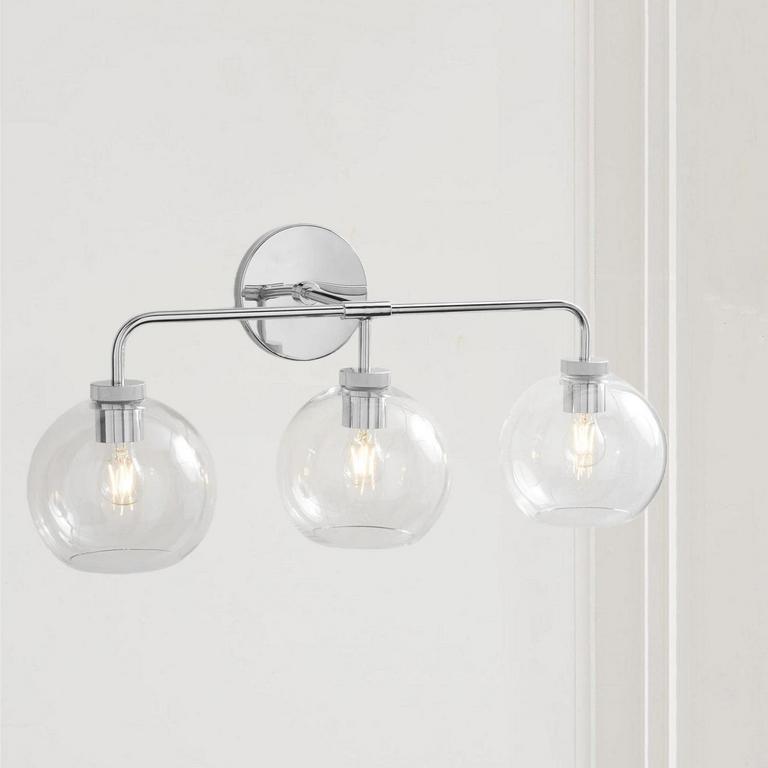 GLASS GLOBE SCONCE TRIPLE
