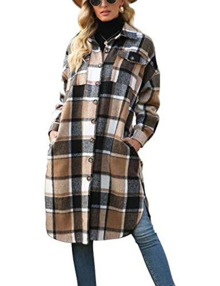 HAPPLAN PLAID SHACKET