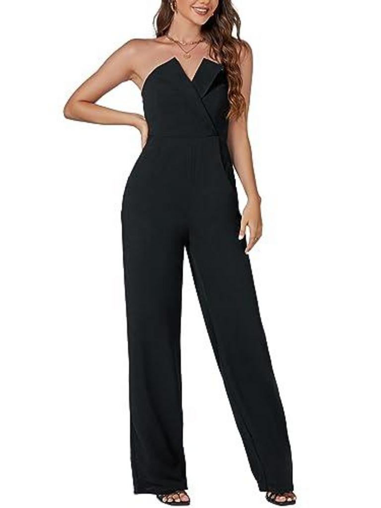 LYANER TUBE TOP JUMPSUIT L