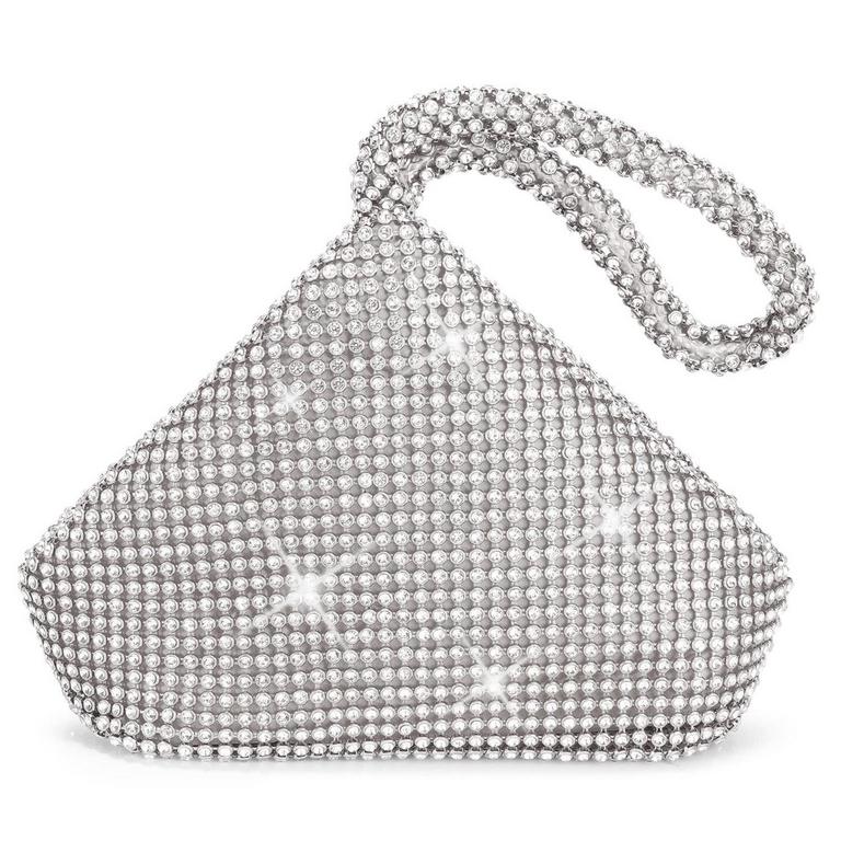 SILVER EVENING CLUTCH