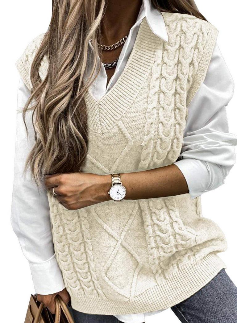 EVALESS LRG VEST SWEATER