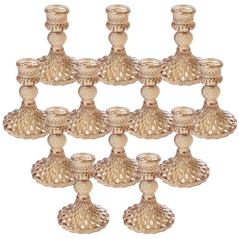 IYOUYA GLASS CANDLESTICKS