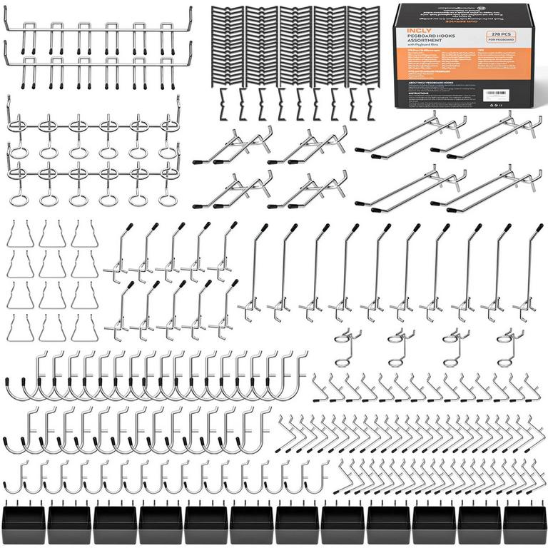 INCLY 278PCS PEGBOARD KIT