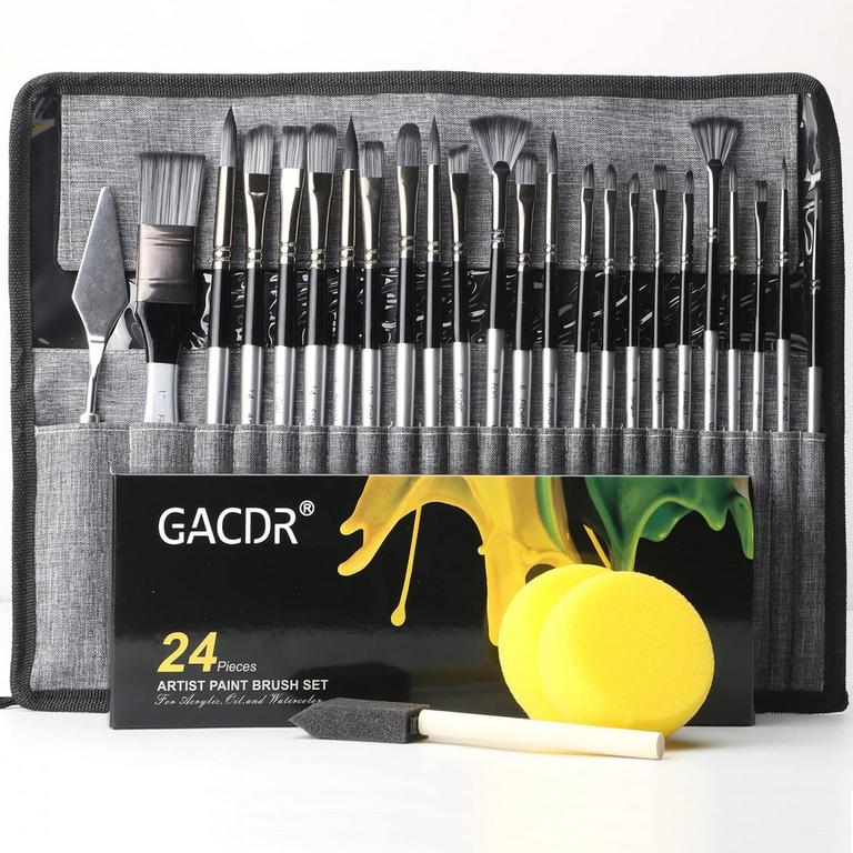 GACDR 24PC ACRYLIC BRUSH SET