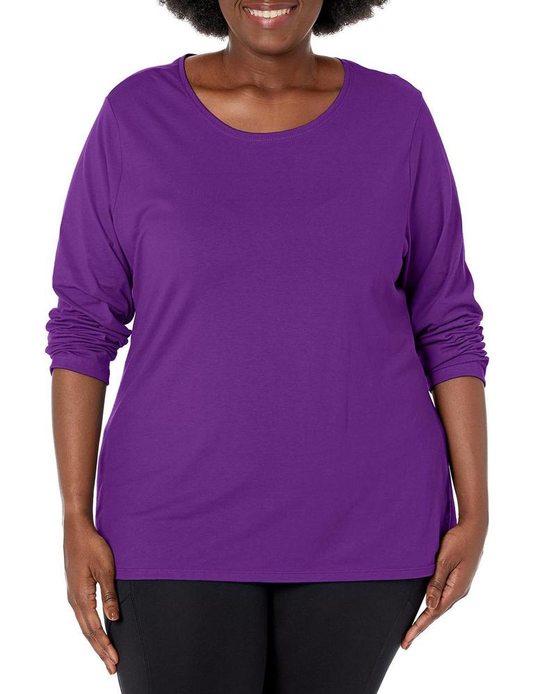 JMS PLUS SIZE SCOOP-NECK TEE