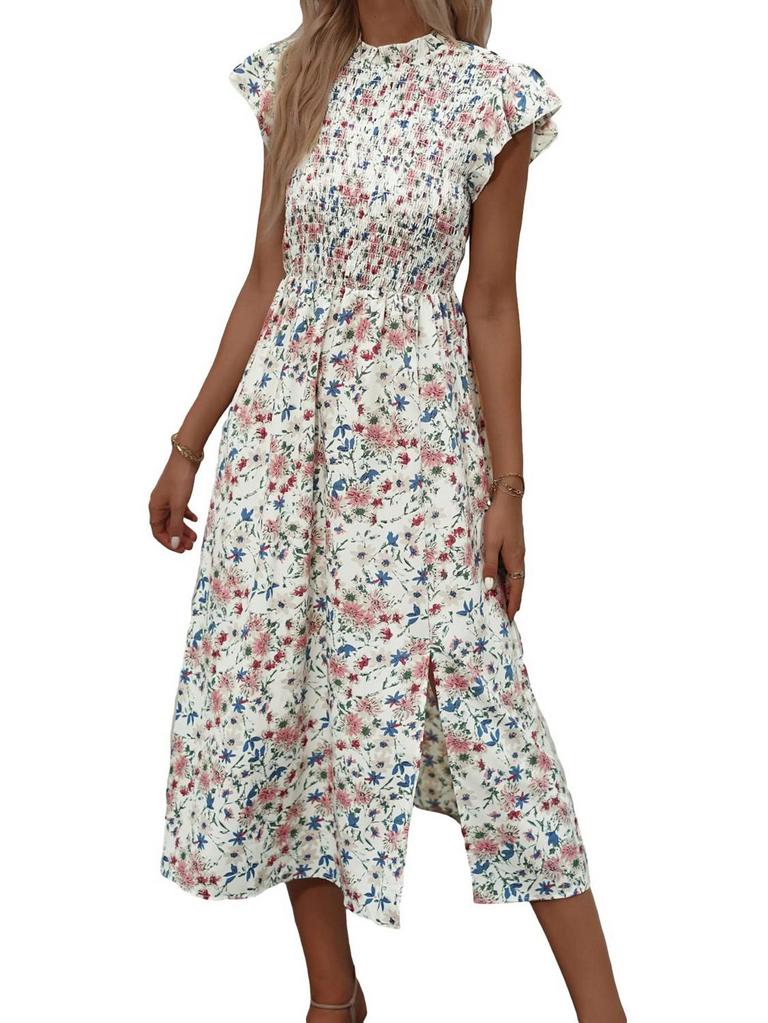 MILUMIA FLORAL MIDI DRESS