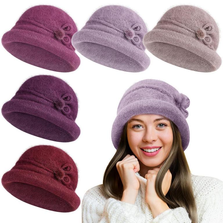 WOMEN KNIT BUCKET HAT